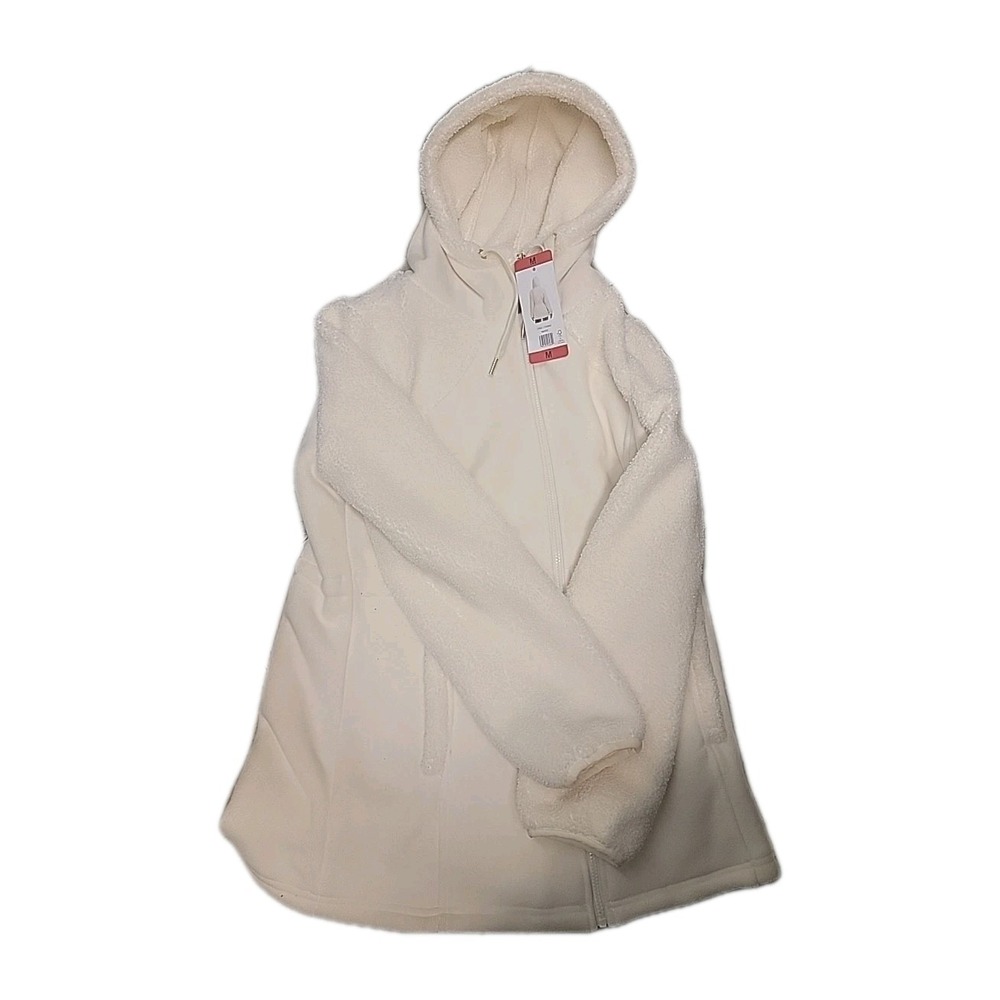1 Madison Expedition Ladies Teddy Full Zip Jacket Size M Ivory